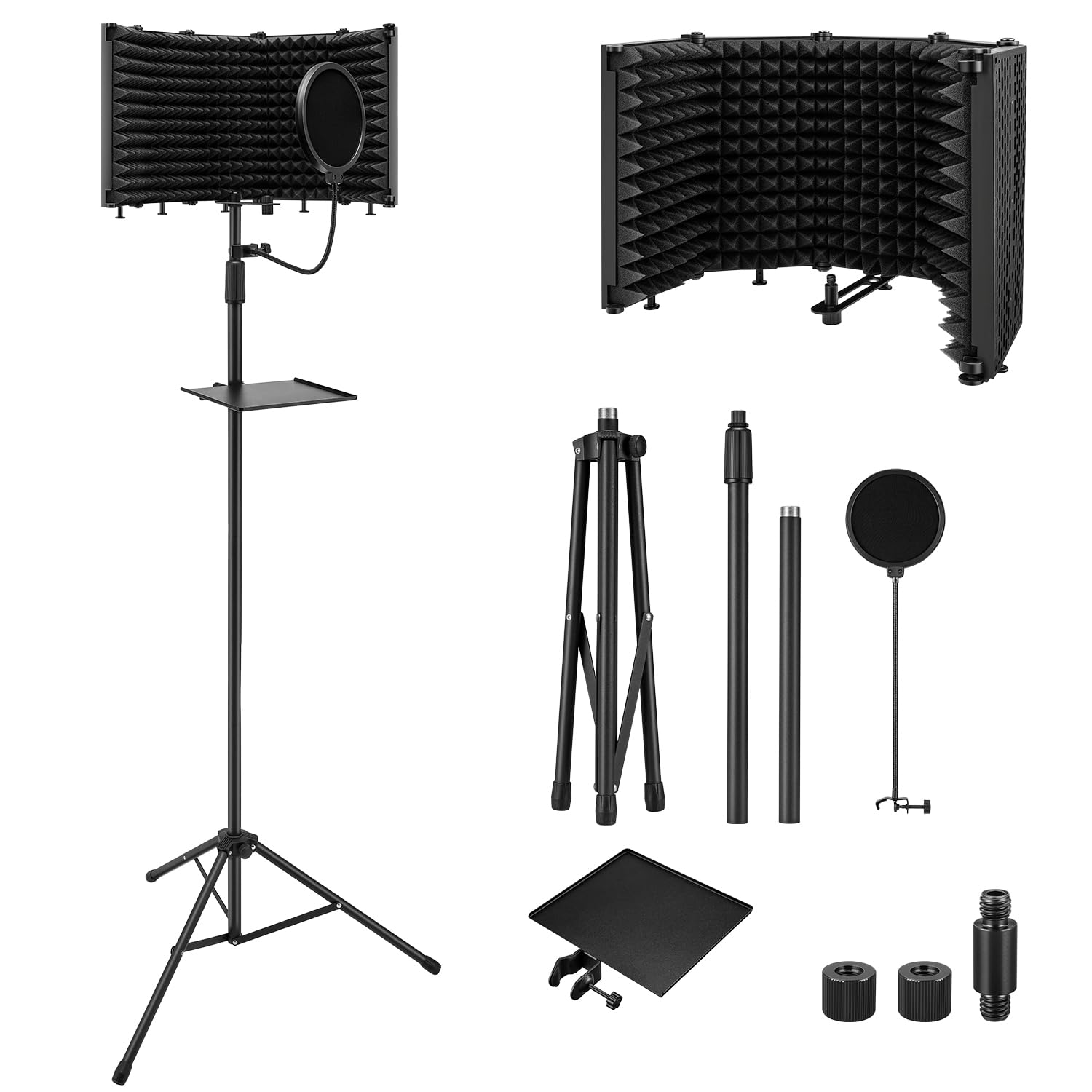 Amazon.com: Moukey Microphone Isolation Shield with Pop Filter